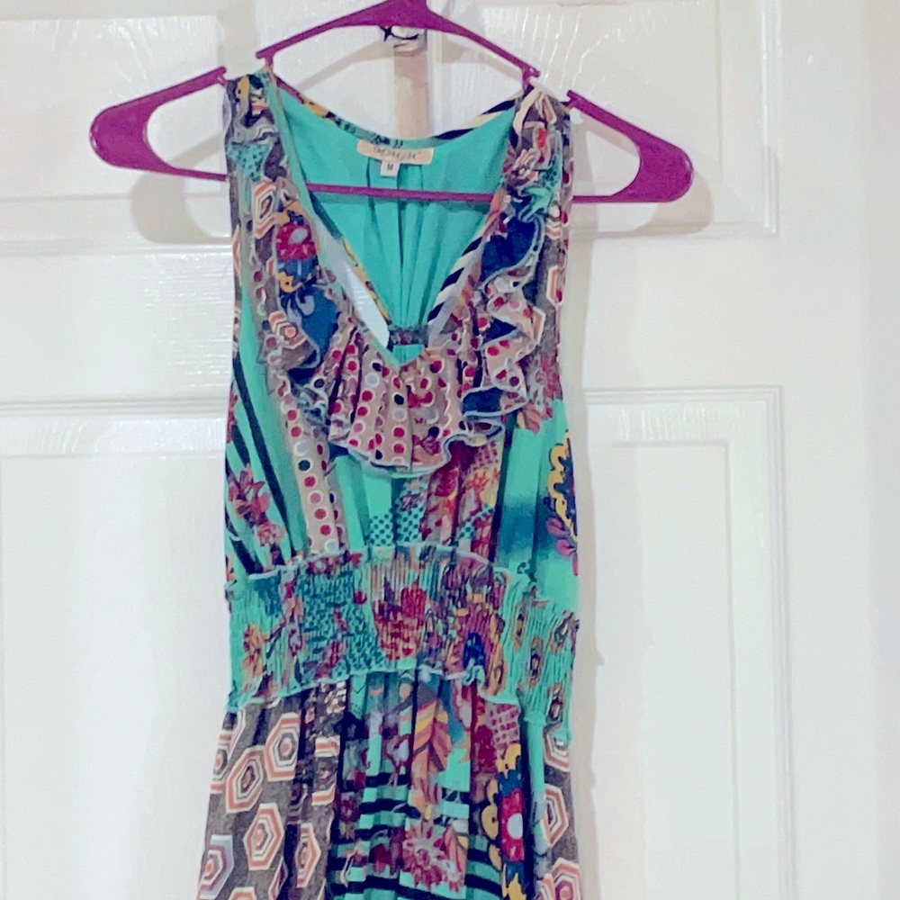 Bohemian Boho Style Maxi Dress w/ built in lining